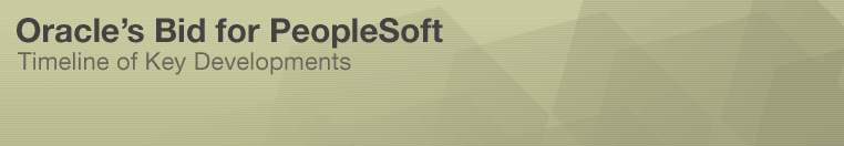 Oracle's Bid for PeopleSoft: Timeline